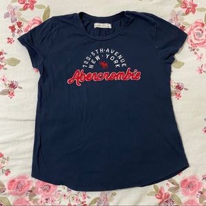 Abercrombie & Fitch Navy Logo Tee Shirt